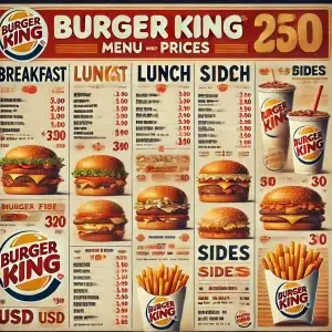 burger king menu price